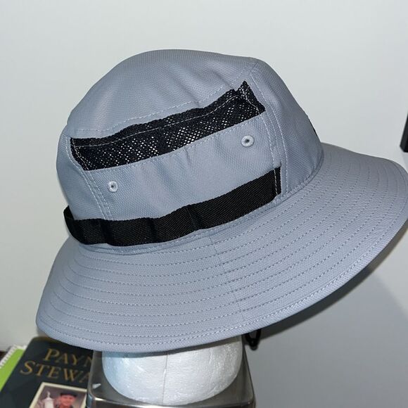 Adidas Gray Black Crushable Wide brim Aeroready Safari Sun Protection Hat cap - Picture 3 of 5